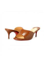 Christian Louboutin Women's "East Mule 55" Textured Leather Heeled Sandals Shoes: Picture 8