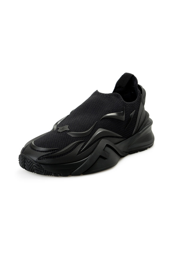 Fendi Men's "FLOW" Black Slip On Fashion Sneakers Shoes