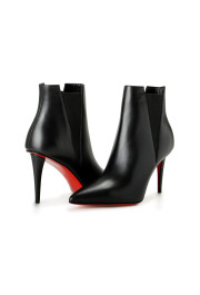 Christian Louboutin Women's "ASTRIBOOTY 85" Black Leather High Heel Bootie Shoes: Picture 8