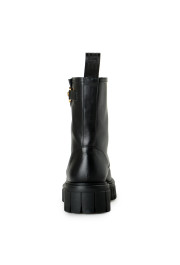 Versace Women's Black Leather Gold Medusa Boots Shoes: Picture 3