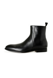 Dolce & Gabbana Men's Black Textured Leather Chelsea Boots Shoes: Picture 2