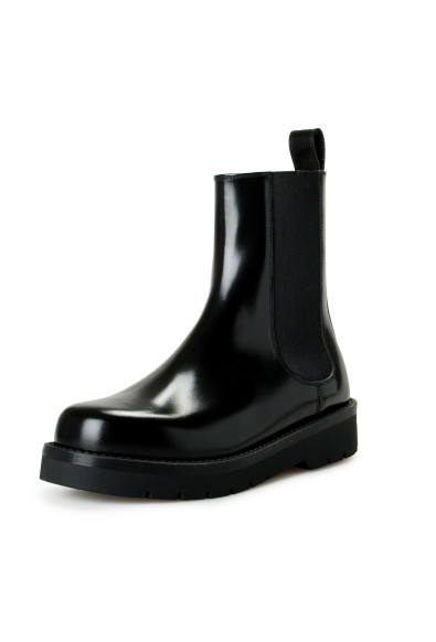 Valentino Garavani Men's "Beatle" Black Polished Leather Boots Shoes