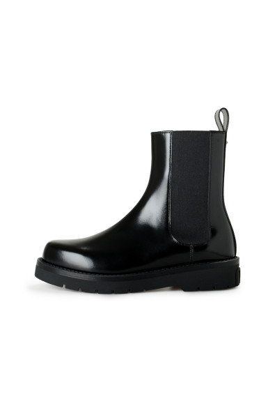 Valentino Garavani Men's "Beatle" Black Polished Leather Boots Shoes: Picture 2