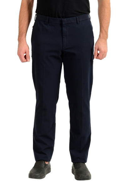 Hugo Boss Men's "Kaito1-Travel1" Navy Blue Flat Front Pants