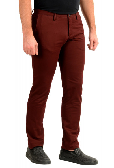 Hugo Boss Men's "Stanino16-W" Burgundy Flat Front Casual Pants: Picture 2