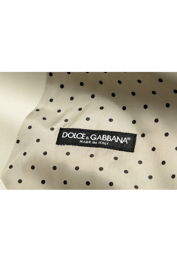 Dolce & Gabbana Men's Light Gray Silk Two Button Three Piece Suit: Picture 14