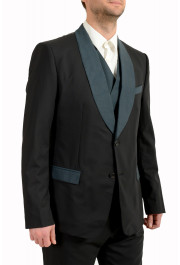 Dolce & Gabbana Men's Black Wool Two Button Three Piece Suit: Picture 5