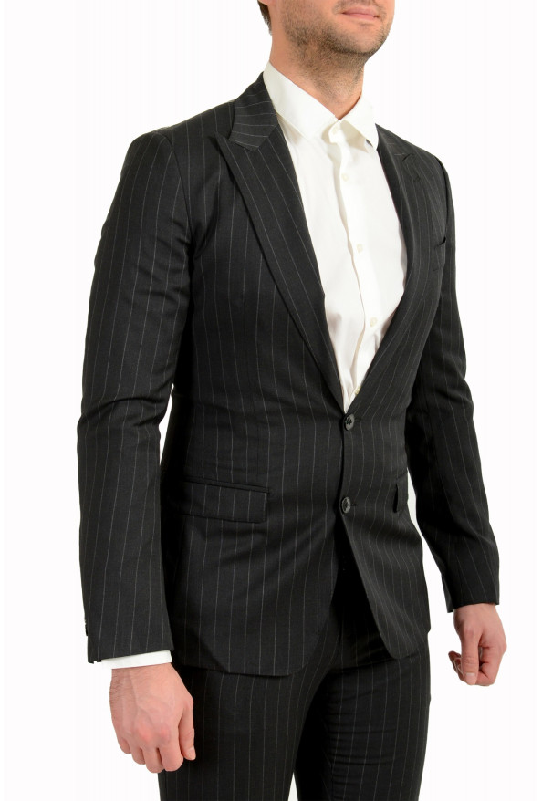 Dolce & Gabbana Men's "Taormina Sicilia" Gray 100% Wool Striped Two Button Suit: Picture 5