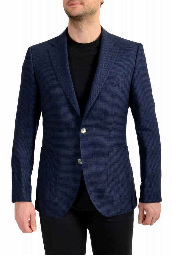 Hugo Boss Men's "Janson7" Regular Fit Blue Linen Wool Blazer