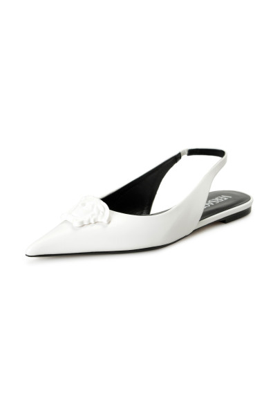 Versace Women's White Medusa Leather Sandals Sling Back Shoes