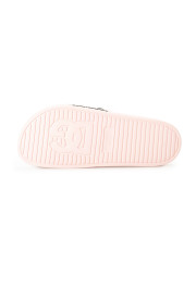 Dolce & Gabbana Women's Pink & Black Logo Print Rubber Flip Flops Sandals Shoes: Picture 6