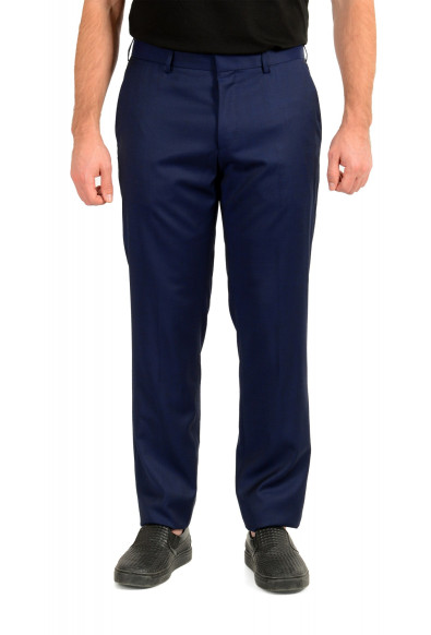 Hugo Boss Men's "Genesis4" Slim Fit Blue 100% Wool Dress Pants