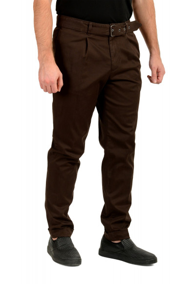 Hugo Boss Men's "Kirio-Pleats-B1" Relaxed Fit Brown Casual Pants: Picture 2