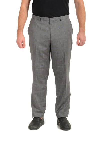 Hugo Boss Men's "Hesten194" Gray Plaid 100% Wool Dress Pants