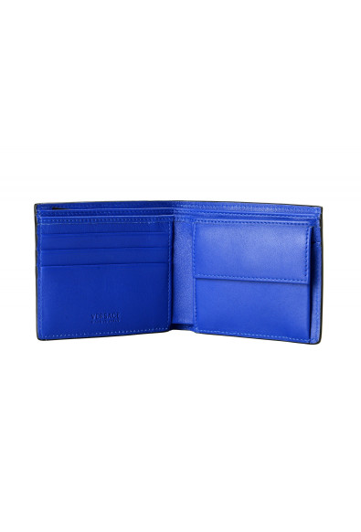 Versace Mens "La Greca" Signature Royal Blue Leather Bifold Wallet: Picture 2