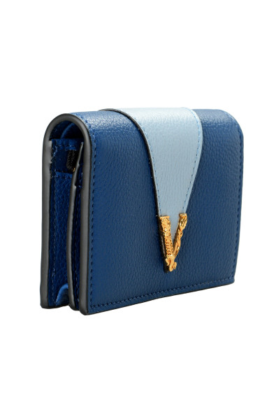 Versace Women's Textured Leather V Logo Card Case Wallet: Picture 2