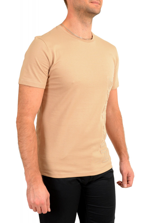 Balmain Men's Sand Beige Embossed Balmain Logo Crewneck Short Sleeve T-Shirt: Picture 2