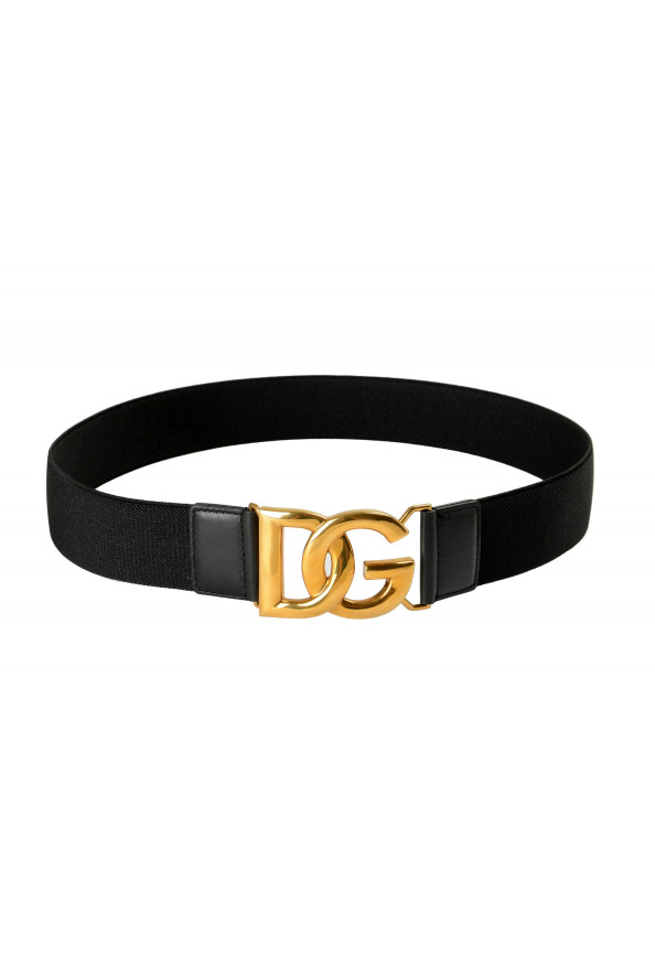 Dolce & Gabbana Black Leather Metal Double G Buckle Belt: Picture 2