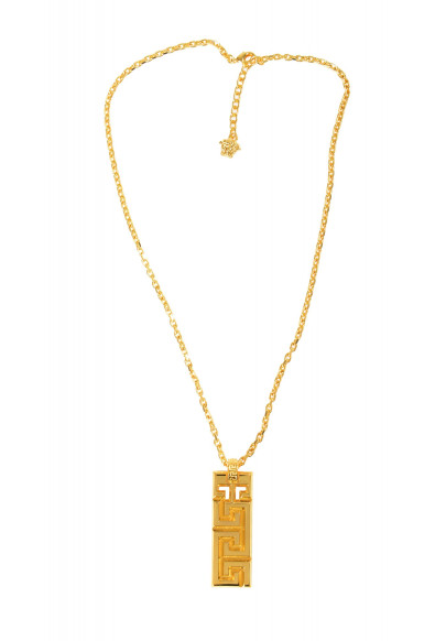 Versace Unisex Gold Color Metal Chain Necklace Pendant
