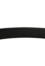 Dolce & Gabbana Black 100% Leather Metal Double G Buckle Belt : Picture 4