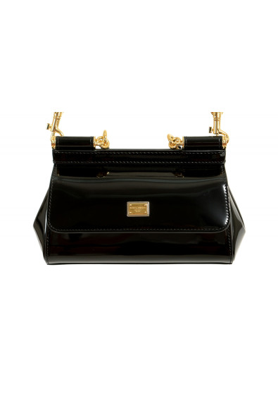 Dolce & Gabbana Women's "Sicily" Patent Leather Gold Metallic Logo Mini Bag: Picture 2