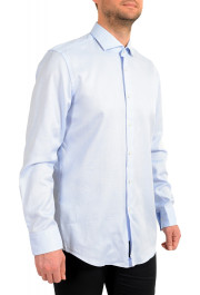 Hugo Boss Men's "Jason" Blue Slim Fit Geometric Print Long Sleeve Dress Shirt: Picture 2