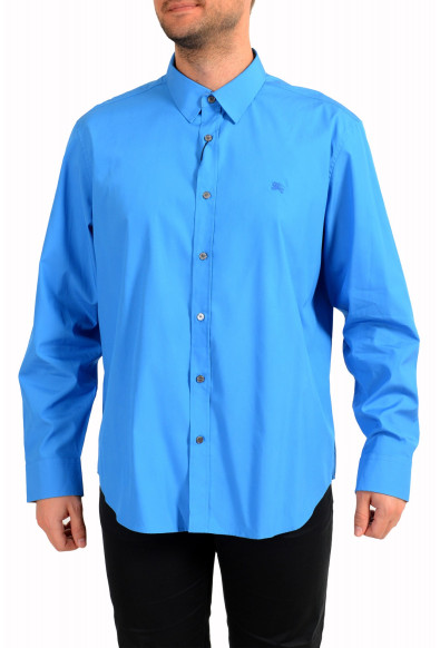 Burberry Men's Royal Blue Long Sleeve Shirt