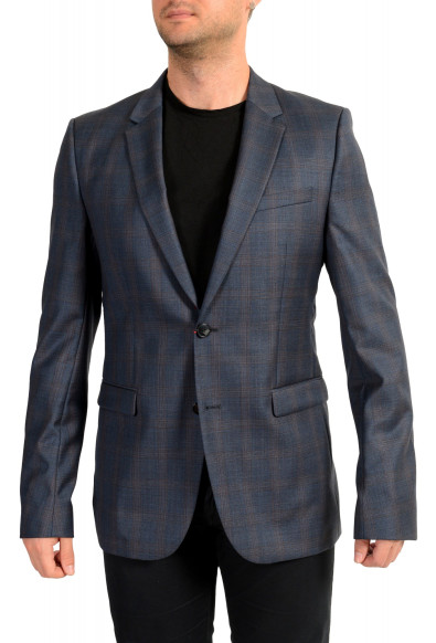 Hugo Boss Men's "Astian184" Extra Slim Fit Plaid 100% Wool Blazer