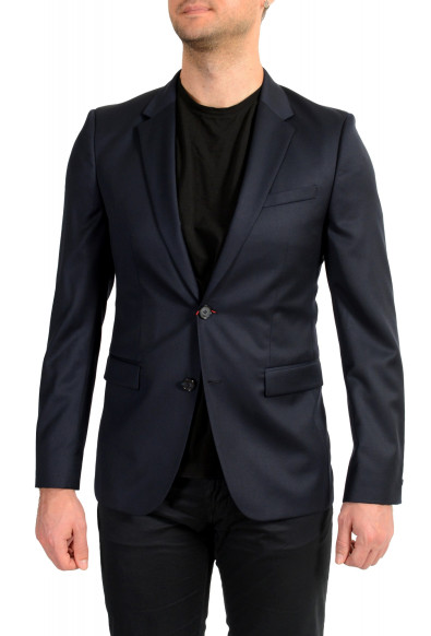 Hugo Boss Men's "Astian" Dark Blue 100% Wool Two Button Blazer