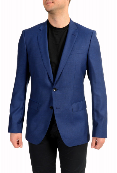 Hugo Boss Men's "Huge6" Blue Slim Fit 100% Wool Two Button Blazer