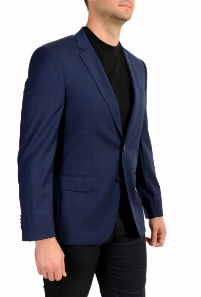 Hugo Boss Men's "Huge6" Blue Slim Fit 100% Wool Plaid Blazer: Picture 2