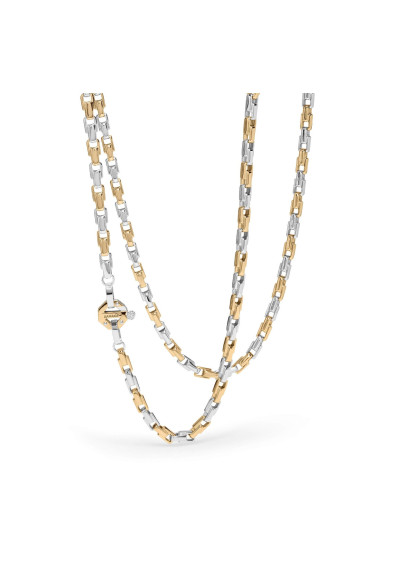 BARAKA Men's GC314011BGLU500002 Nexus Collection Gold & Diamonds Chain Necklace