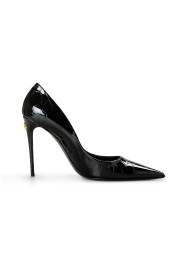Dolce & Gabbana Women's Black Textured Patent Leather High Heel Pumps Shoes: Picture 4