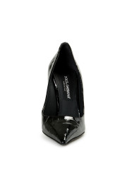Dolce & Gabbana Women's Black Textured Patent Leather High Heel Pumps Shoes: Picture 5