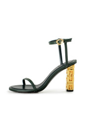 Givenchy Women's Green Leather High Heel Ankle Strap Sandals Shoes: Picture 2