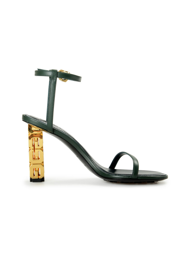 Givenchy Women's Green Leather High Heel Ankle Strap Sandals Shoes: Picture 4