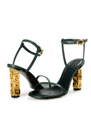 Givenchy Women's Green Leather High Heel Ankle Strap Sandals Shoes: Picture 8