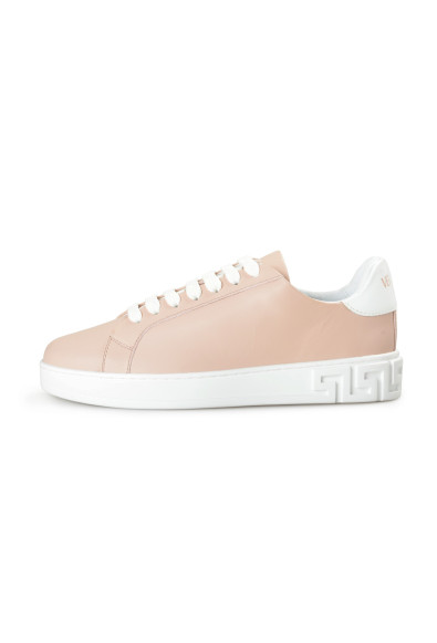 Versace Women's Powder Blush Leather Logo Sneakers Shoes: Picture 2