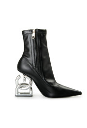 Dolce & Gabbana Women's "Lollo Pop" Black Logo High Heel Boots Shoes: Picture 4