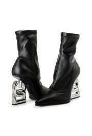 Dolce & Gabbana Women's "Lollo Pop" Black Logo High Heel Boots Shoes: Picture 8