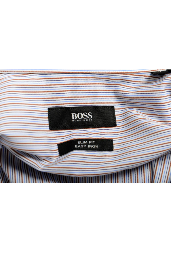 Hugo Boss Men's "Jenno" Slim Fit Multi-Color Striped Dress Shirt: Picture 9