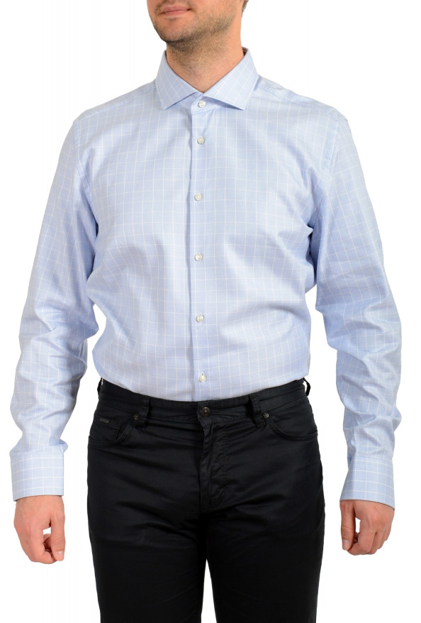 Hugo Boss Men's "Jason" Multi-Color Slim Fit Plaid Long Sleeve Dress Shirt: Picture 4