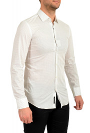 Hugo Boss Men's "Jenno" White Slim Fit Logo Print Dress Shirt: Picture 2