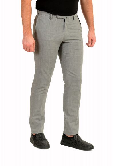 Incotex Slowear Men's Slim Fit Gray Wool Flat Front Dress Pants: Picture 2