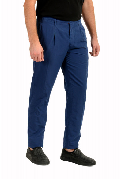 Incotex Slowear Men's Faded Blue Pleated Front Linen Pants: Picture 2