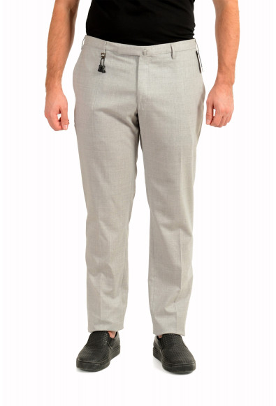 Incotex Slowear Men's Light Gray 100% Wool Slim Fit Dress Pants