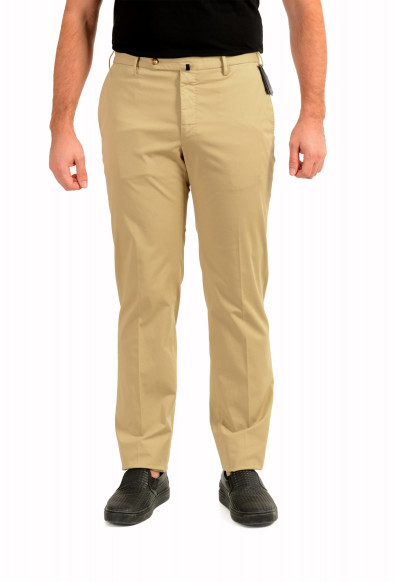 Incotex Slowear Men's Beige "Royal Batavia" Regular Fit Flat Front Casual Pants