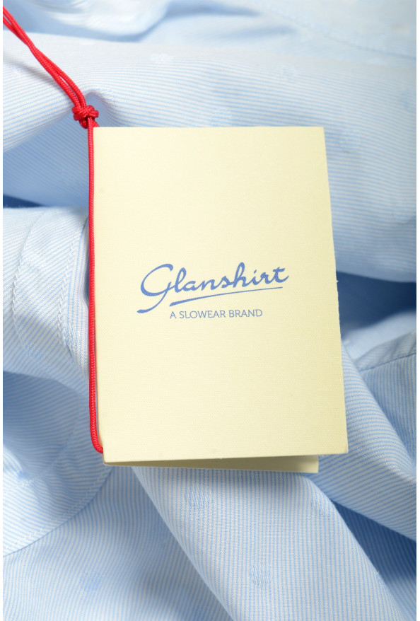 Glanshirt A Slowear Brand Blue Striped Long Sleeve Dress Shirt: Picture 9