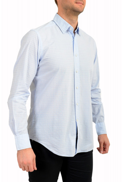 Glanshirt A Slowear Brand Blue Plaid Long Sleeve Dress Shirt: Picture 2