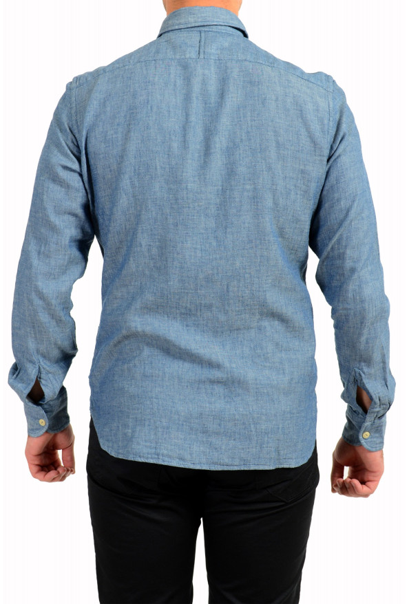 Glanshirt A Slowear Brand Blue Long Sleeve Dress Shirt: Picture 3